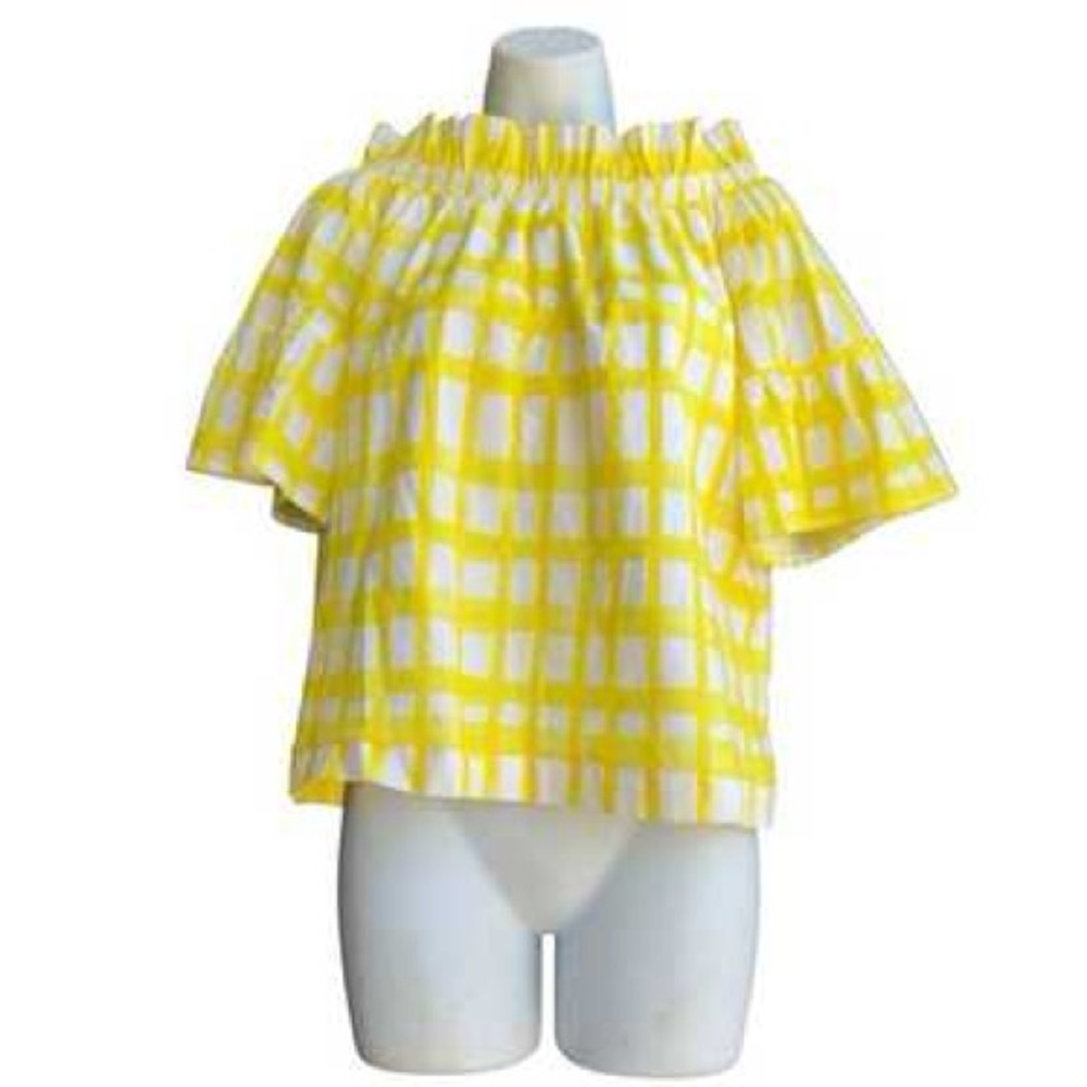 Yellow Checkered Women's Blouse